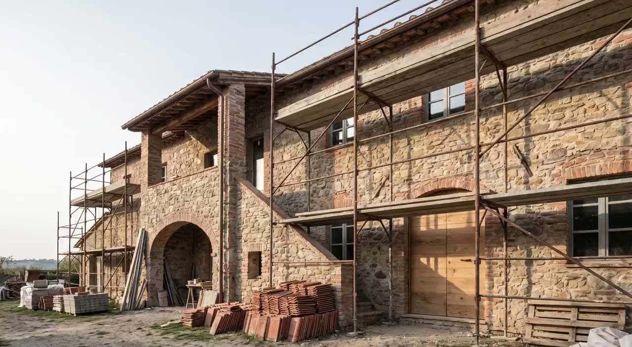 Cantiere di riqualificazione seguito da La Edile SRL